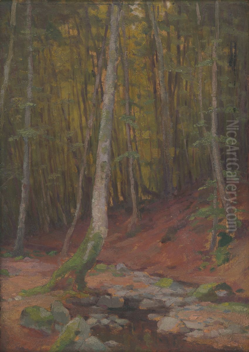 Les Oil Painting by Lajos Csordak