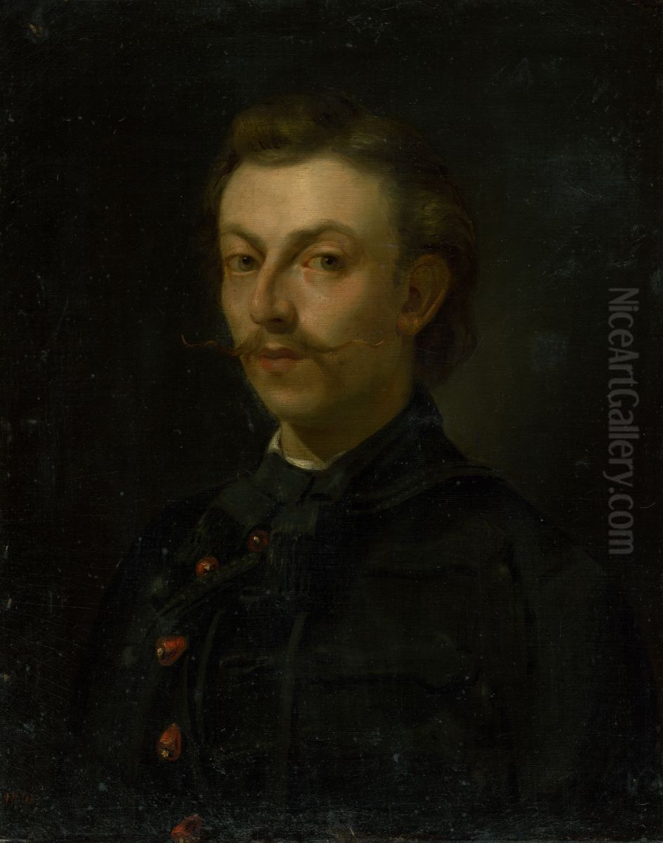 Self-Portrait Oil Painting by Julius Petrovics
