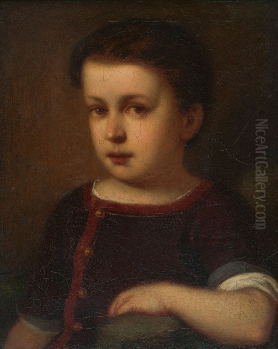 Podobizen dietata Oil Painting by Gyula Benczur