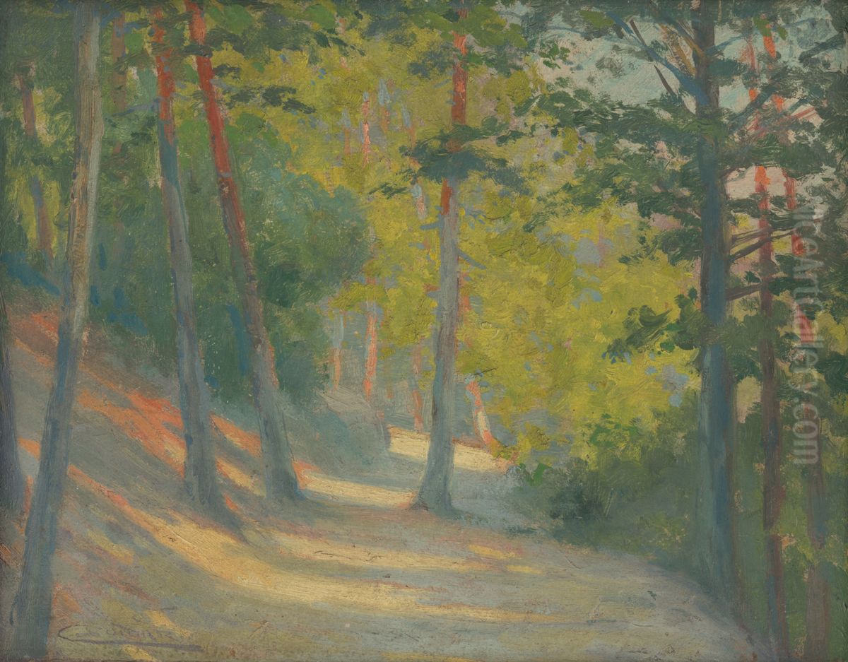 Cesticka na Bankov Oil Painting by Lajos Csordak