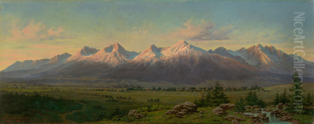 Vysoke Tatry Oil Painting by Frantisek Klimkovic