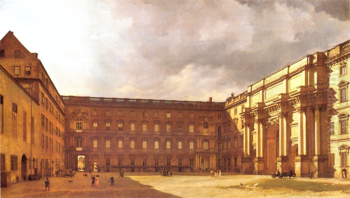 Eosanderhof des Koeniglichen Schlosses Berlin Oil Painting by Eduard Gaertner
