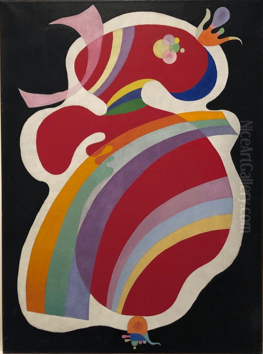 Wassily Kandinsky, La Forme Rouge Oil Painting by Wassily Kandinsky
