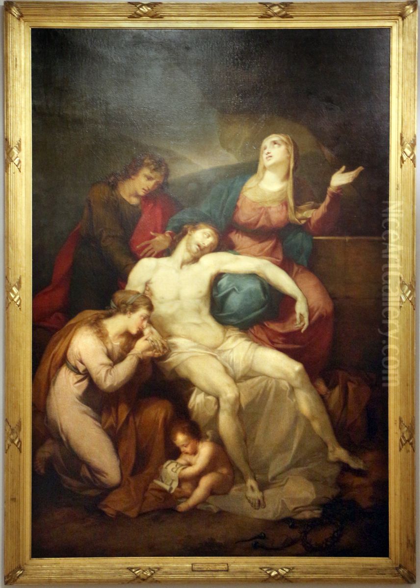 Lamentation over the Dead Christ Oil Painting by Vieira Portuense