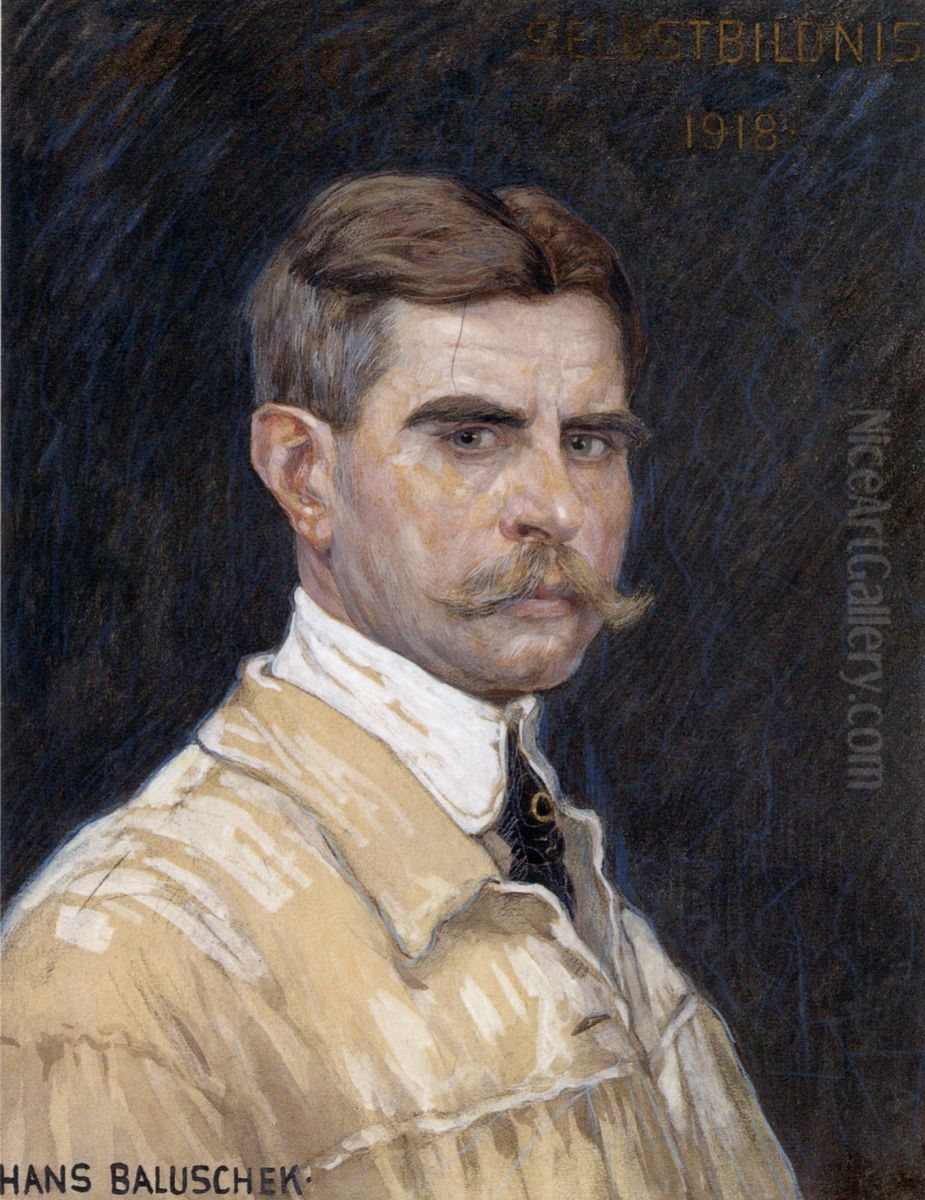 Self-portrait Oil Painting by Hans Baluschek
