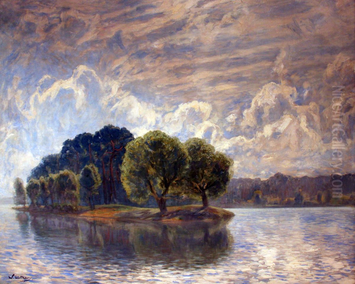 Love island Oil Painting by Walter Leistikow