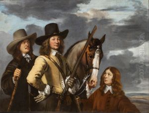 Willem Everwijn met rijknecht en page