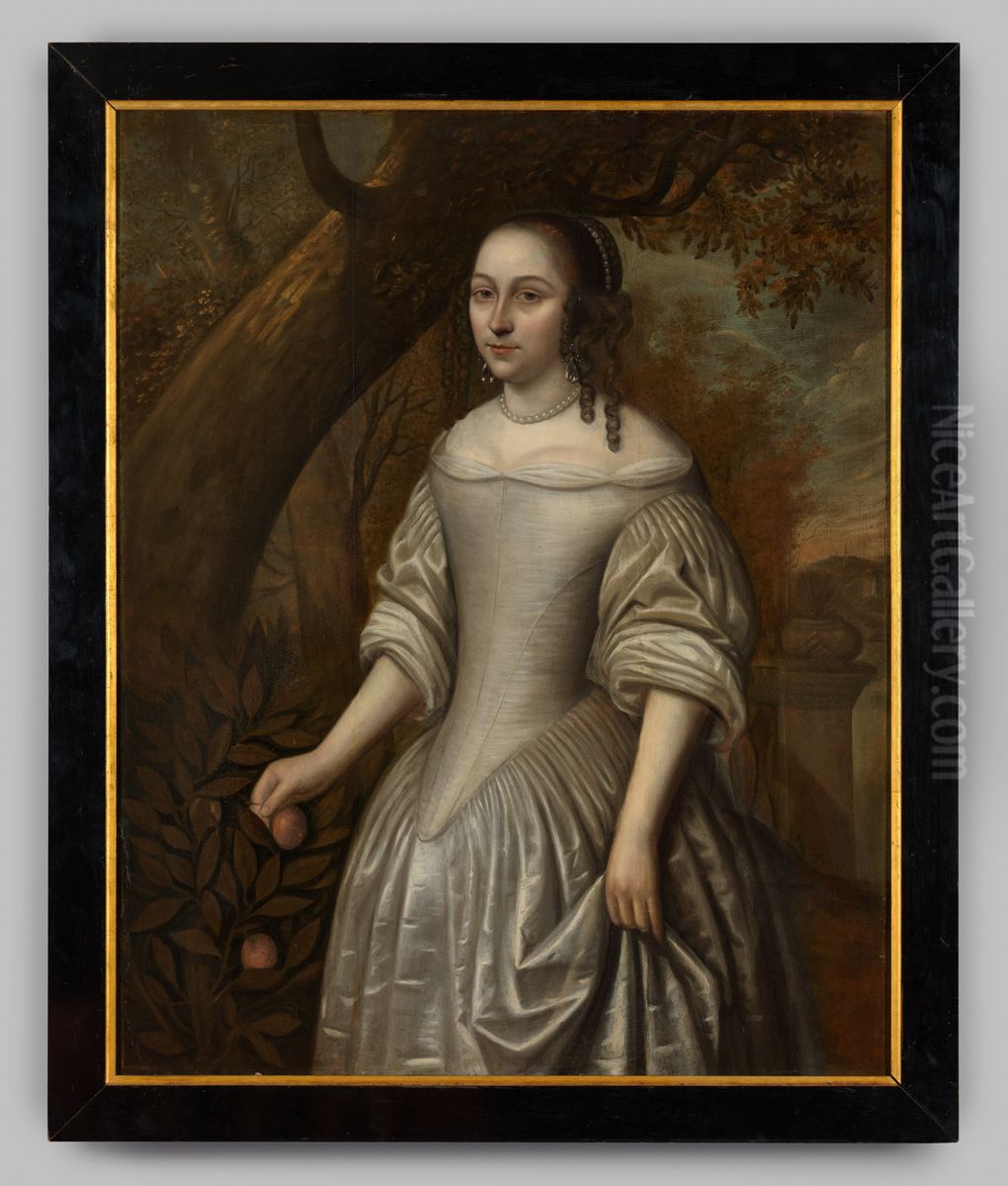 Portret van Alida Kelffken Oil Painting by Geldersch Landschap en Kasteelen