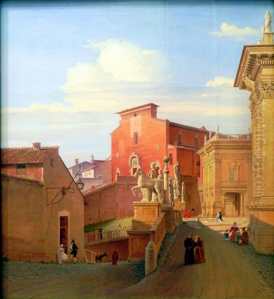 View of the Capitol im Rome Oil Painting by Wilhelm Brucke