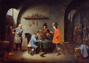 Gambling Scene at an Inn