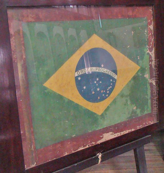 Prototipo da Bandeira Nacional do Brasil Oil Painting by Decio Villares