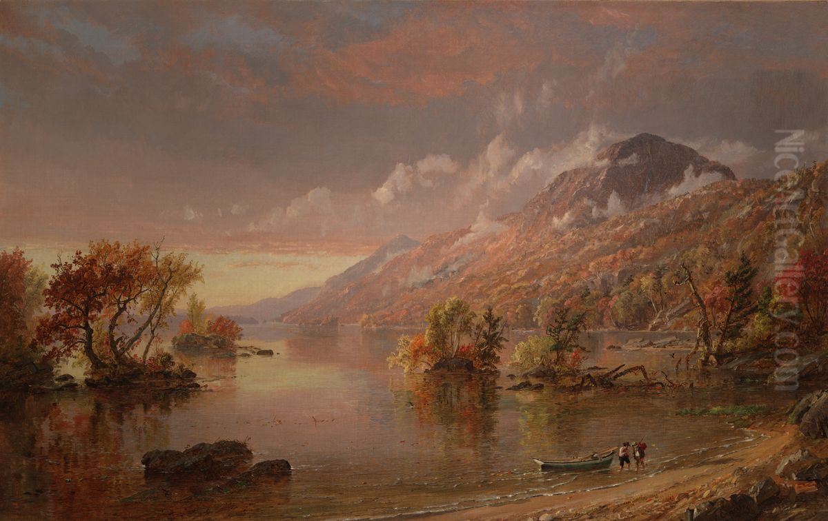 Lake George Oil Painting by Jasper Francis Cropsey