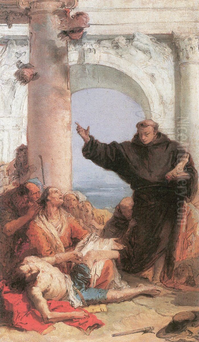 Die Wunderheilung des zornigen Sohnes Oil Painting by Giovanni Battista Tiepolo