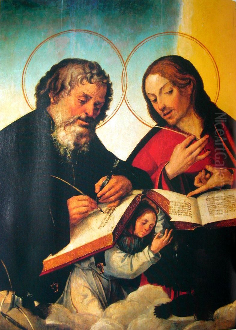 Sao Mateus e Sao Joao Evangelista Oil Painting by Garcia Fernandes