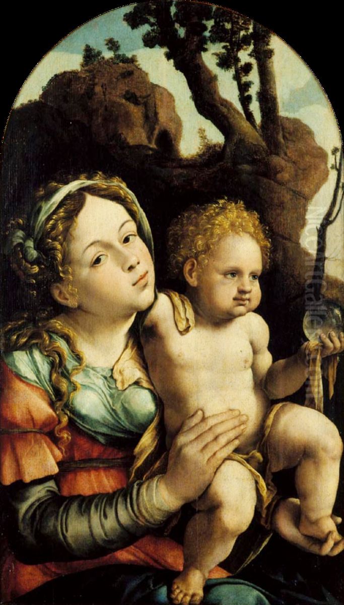 Virgem com o Menino Oil Painting by Jan Van Scorel