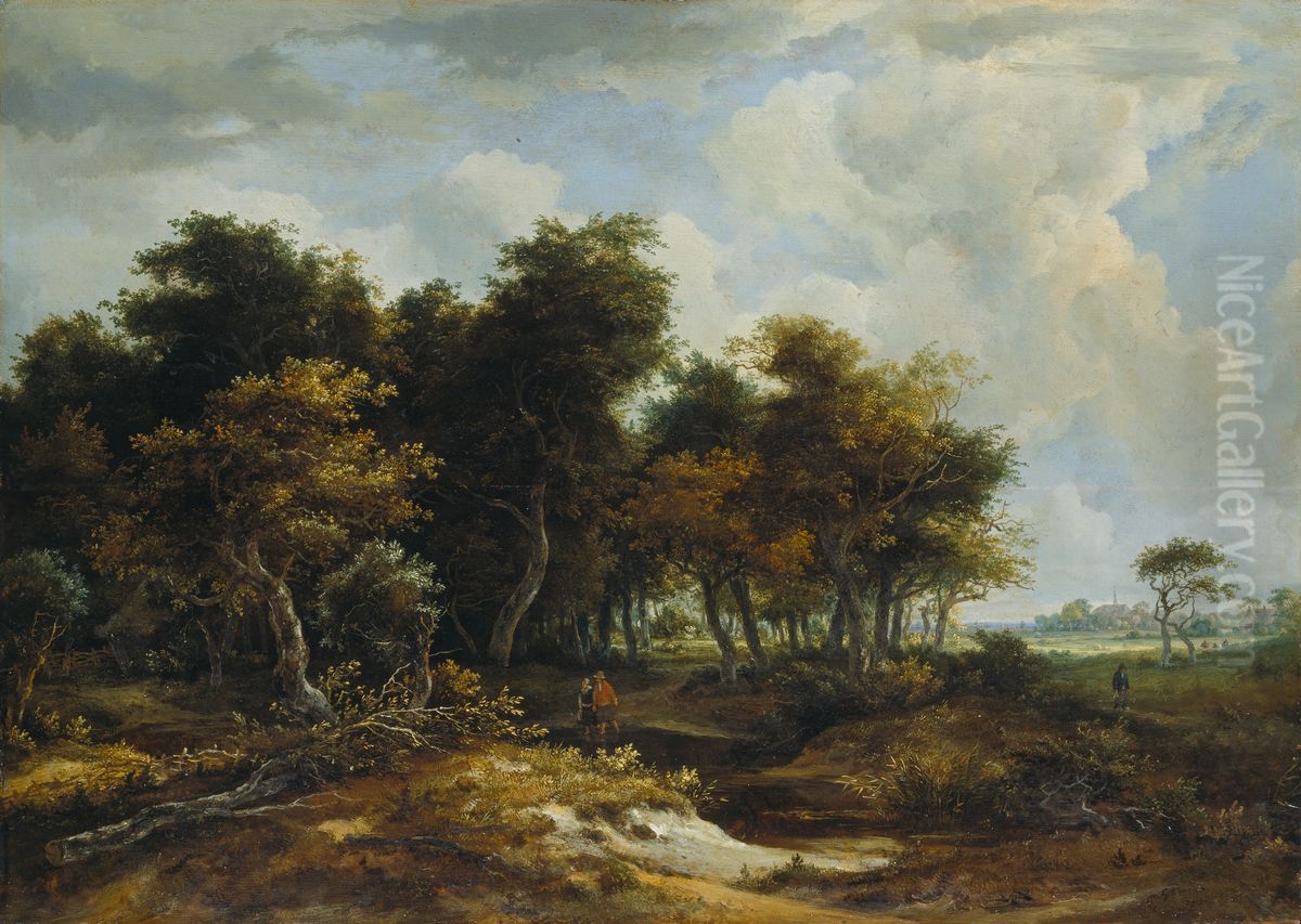 Eingang zum Wald Oil Painting by Meindert Hobbema