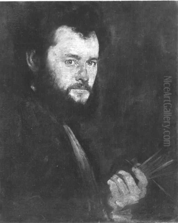 Bildnis des Munchner Malers Alfred Zimmermann Oil Painting by Hans Heyerdahl