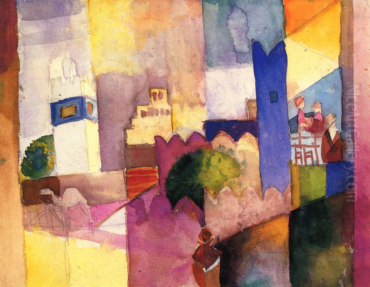 Kairouan (III) Oil Painting by August Macke