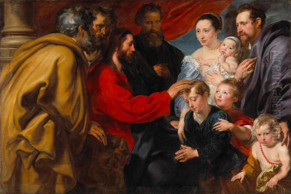 Let the Children Come to Me Oil Painting by Sir Anthony Van Dyck