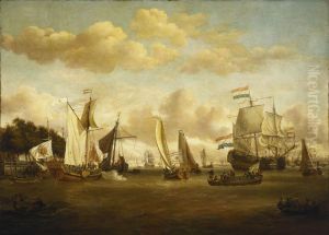 A Dutch Yacht on the River Y