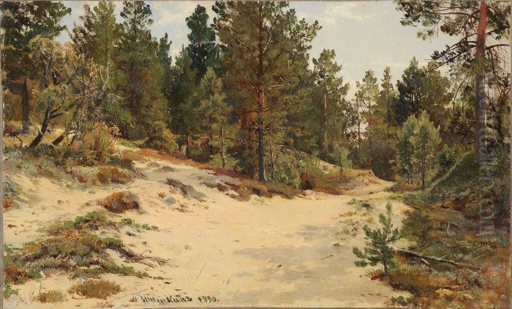 Landscape with pines Oil Painting by Ivan Shishkin