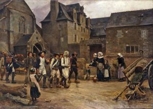 The mutineers of Fouesnant arrested by the National Guard of Quimper in 1792
