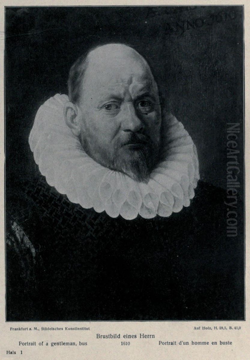 Portrait of a man in a ruff collar Oil Painting by Frans Hals