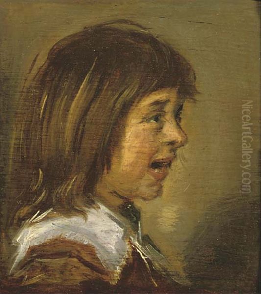 Head of a girl facing right Oil Painting by Frans Hals