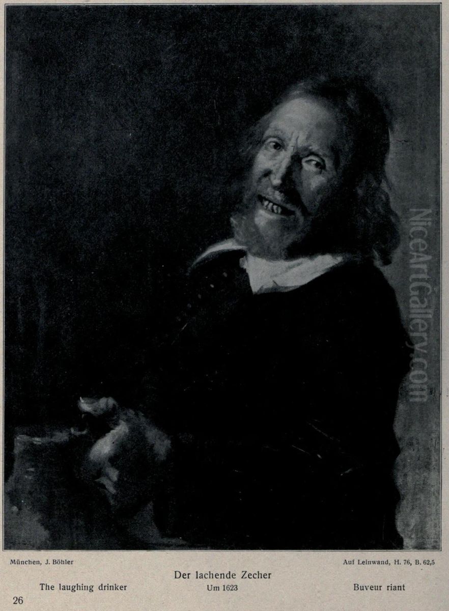 Laughing drinker Oil Painting by Frans Hals