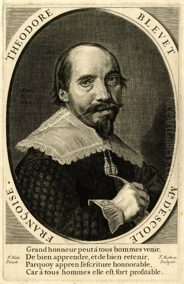 Portrait engraving of Theodore Bleuet Oil Painting by Frans Hals