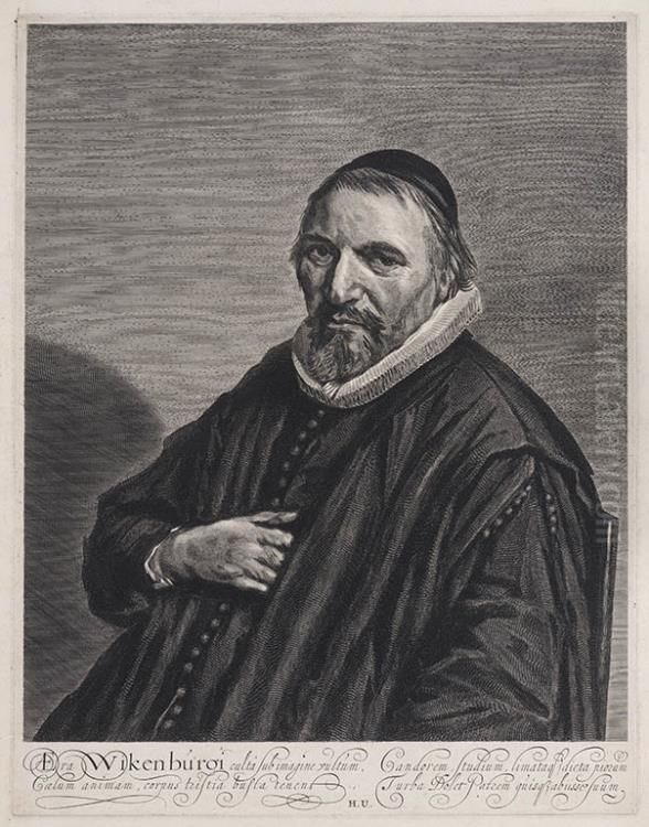 Portrait of Theodorus Wickenburg (? - 1655) Oil Painting by Frans Hals