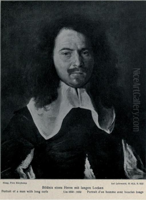 Portrait of a man facing forward Oil Painting by Frans Hals