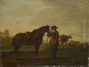 Offizier mit Pferd