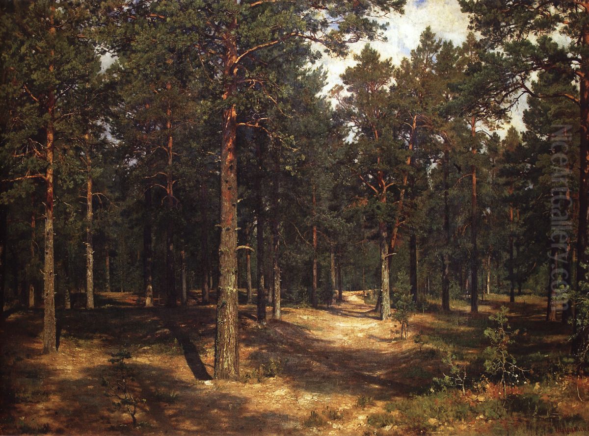 Path among the pines Oil Painting by Ivan Shishkin
