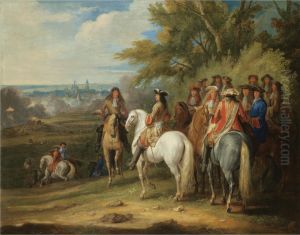 Landscape with King Louis XIV at the capture of Maastricht on June 30, 1673