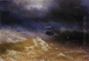 Storm on sea
