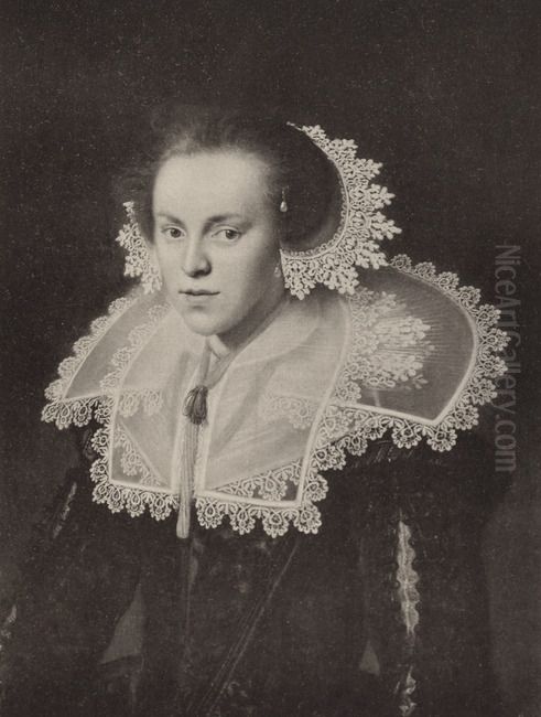 Portrait of an unknown woman Oil Painting by Paulus Moreelse