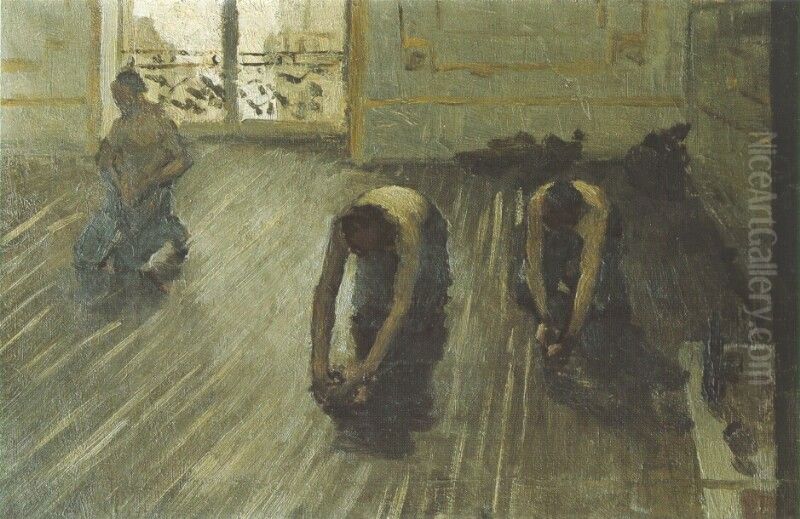 Les raboteurs de parquet Oil Painting by Gustave Caillebotte