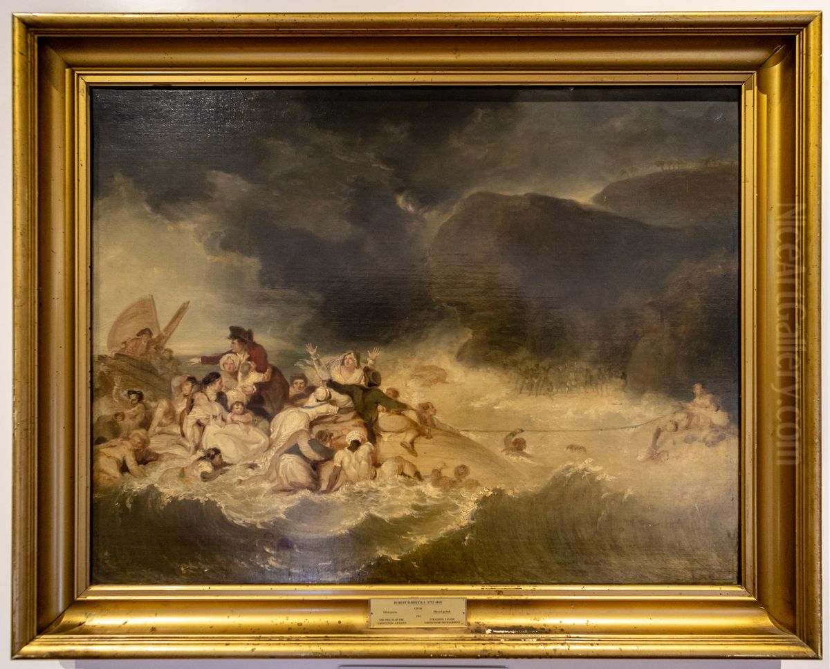 The wreck of the 'Grosvenor' Oil Painting by Robert Smirke