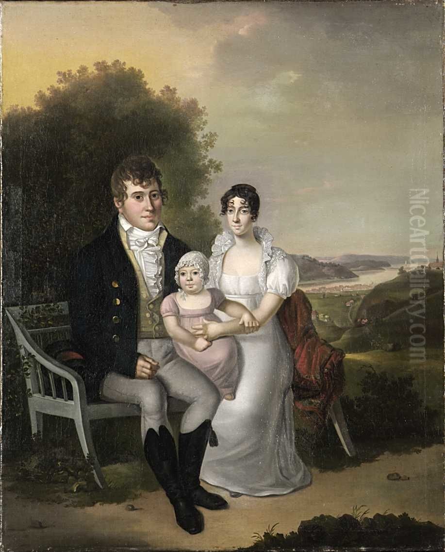 Thrane family Oil Painting by Carl Frederik Vogt