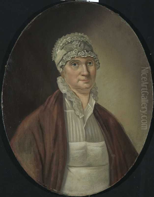 Portrait of Anne Marie Sand Oil Painting by Carl Frederik Vogt