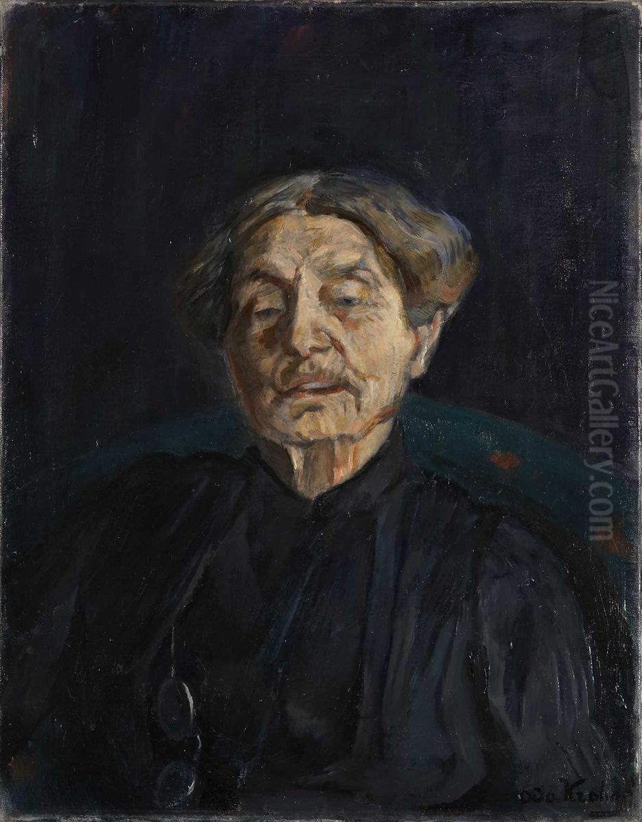 Portrait of Aasta Hansteen Oil Painting by Oda Krohg