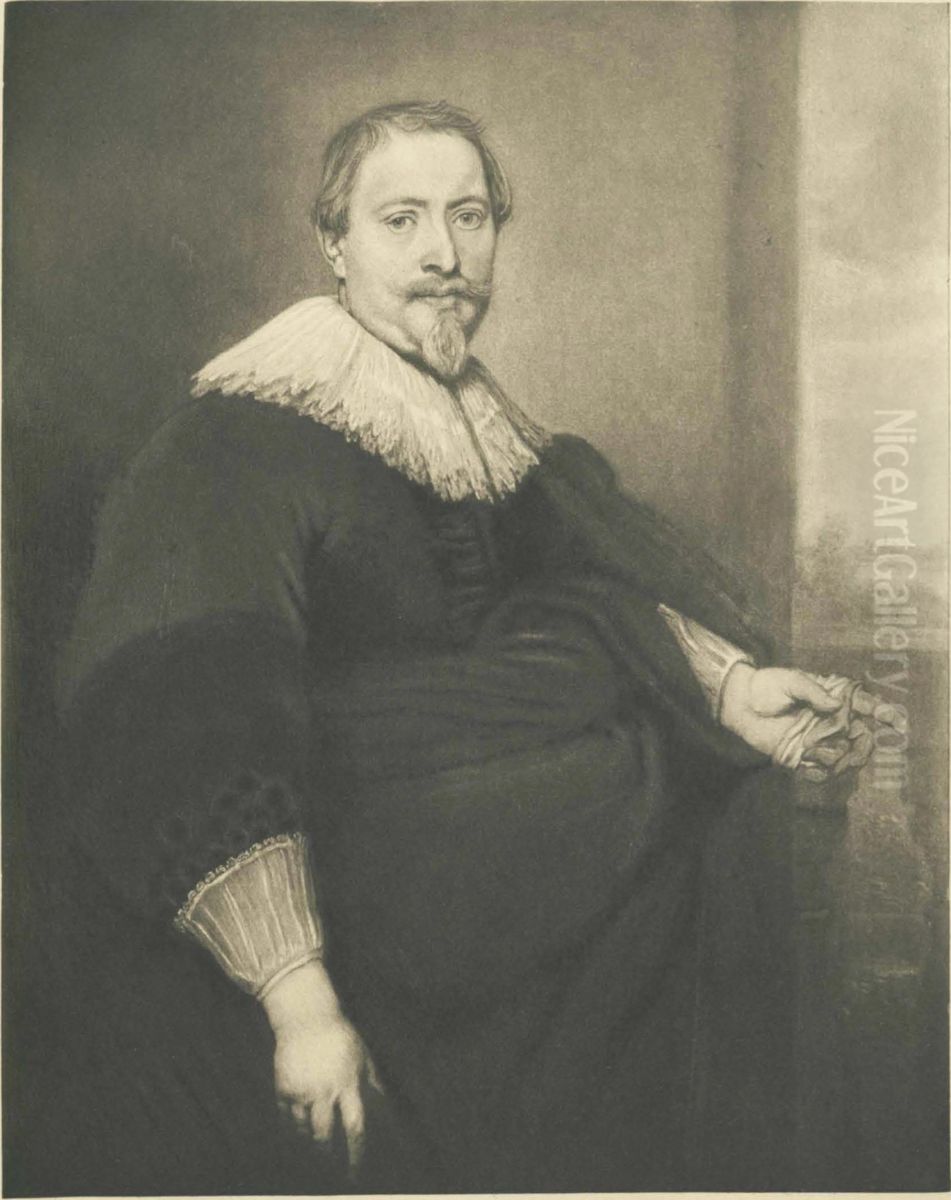 Portrait of a Gentleman (pointing) Oil Painting by Sir Anthony Van Dyck