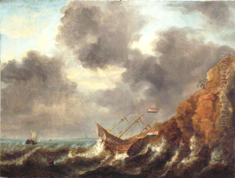 Animated marine Oil Painting by Jan Peeters the Elder