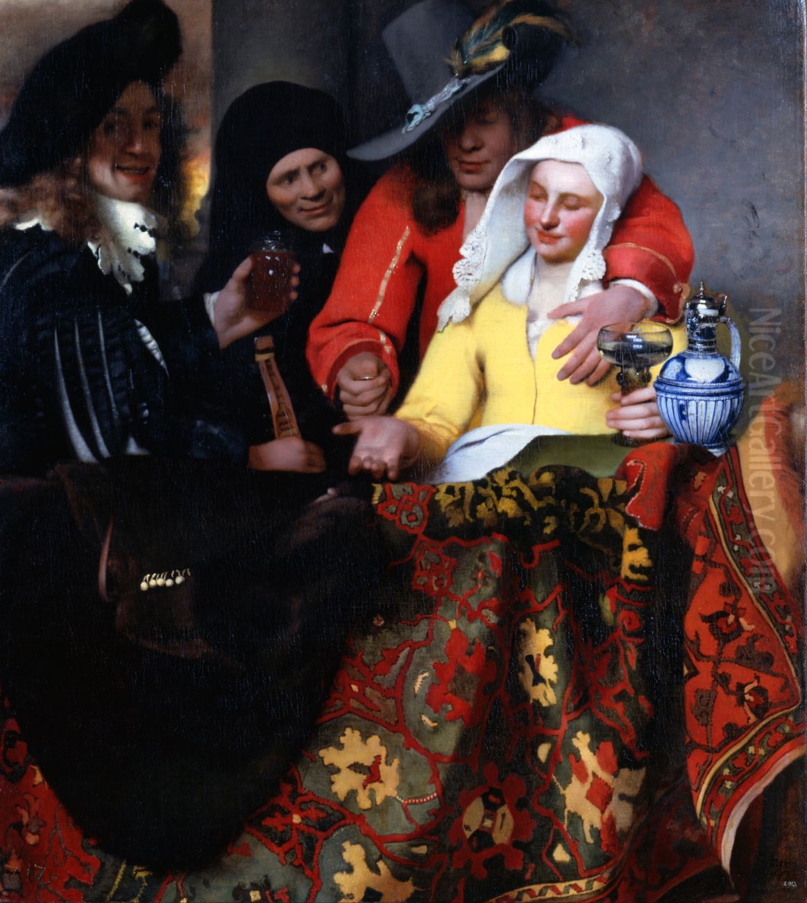 The Procuress Oil Painting by Jan Vermeer Van Delft