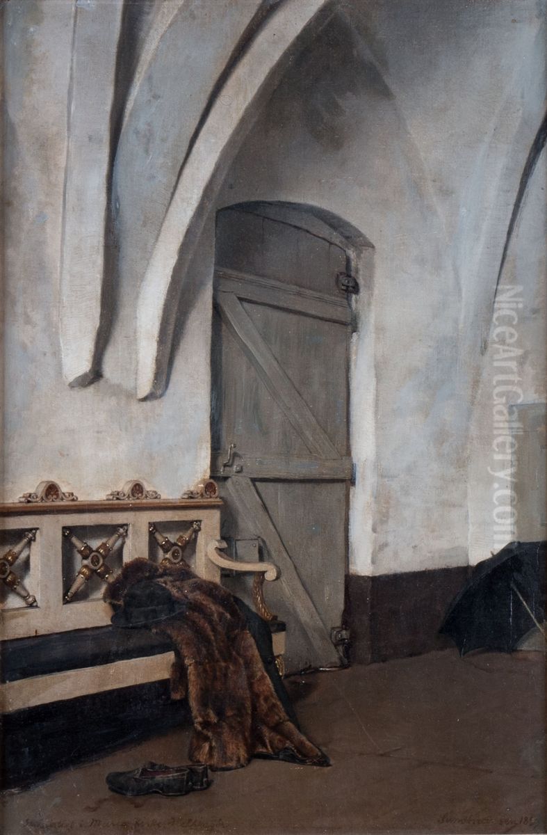 Sakristiet i Mariakirken, Helsingor Oil Painting by Carl Sundt-Hansen