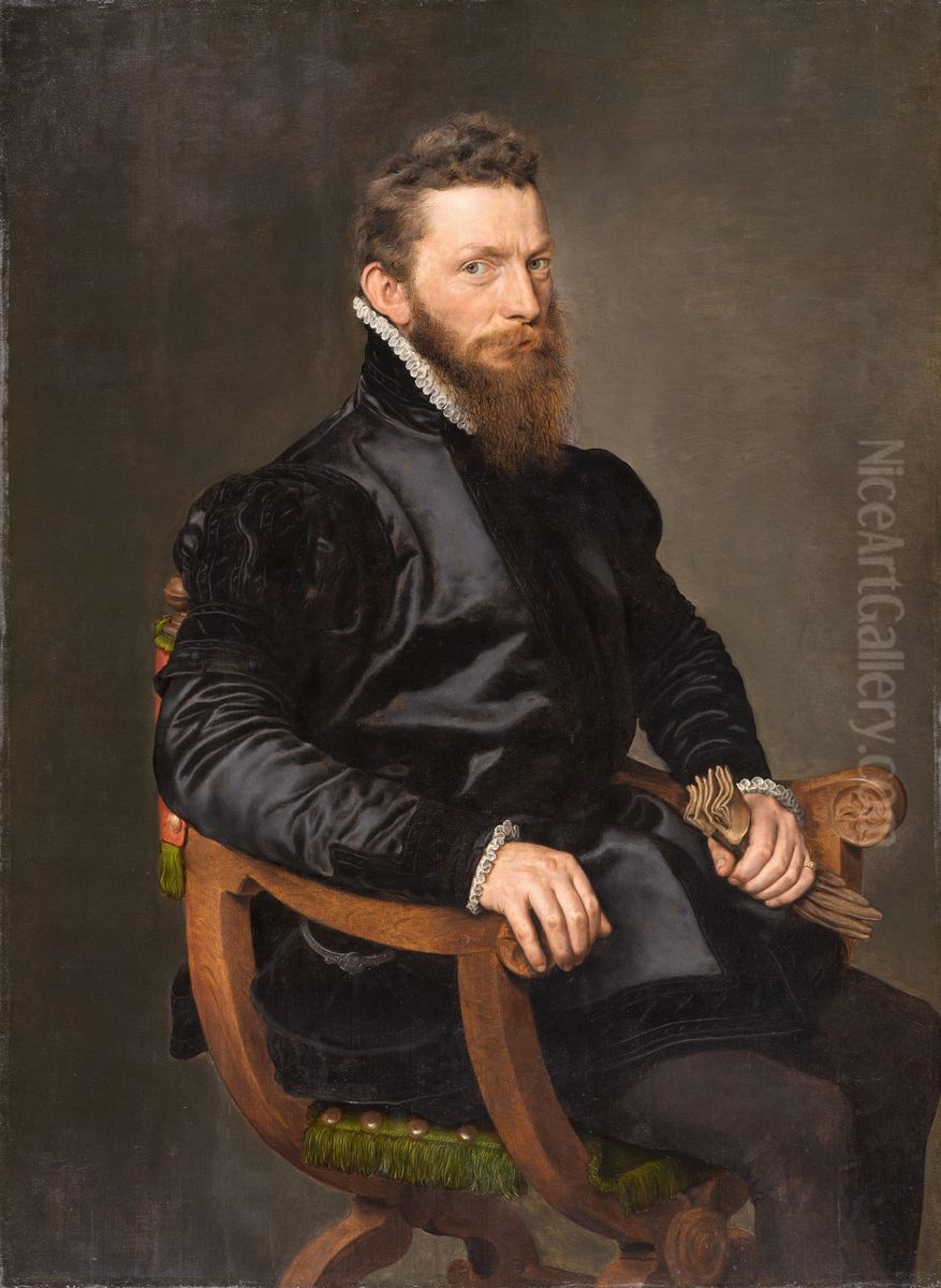 Portrait of a man Oil Painting by Antonis Mor