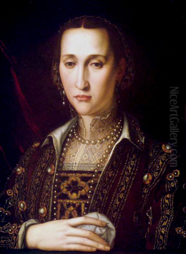 Portrait of Eleonora di Toledo Oil Painting by Alessandro Allori