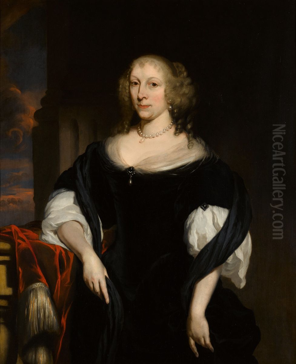 Portrait of Maria Torck ( - 1654) Oil Painting by Nicolaes Maes