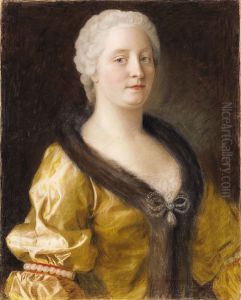 Maria Theresia im pelzbesetzten Kleid